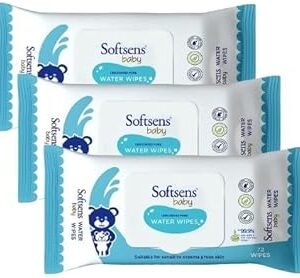 Softsens Baby 99.9% Pure Water Wipes (Pack of 3)