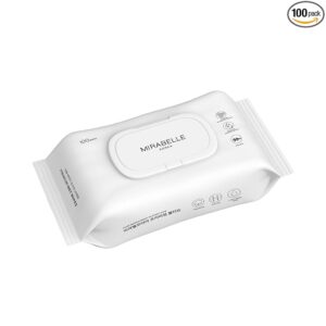 Wet Wipes for Face with Lid - 100 wipes | 99% Pure Water, fragrance free