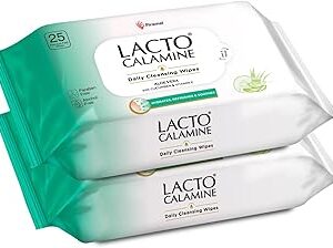 Lacto Calamine Daily Cleansing Face Wipes 25N Each - Pack of 2