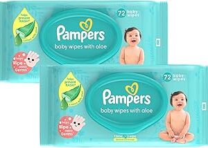 Pampers Baby Gentle Wet Wipes with Lid 144 Count (72 X Pack of 2) |