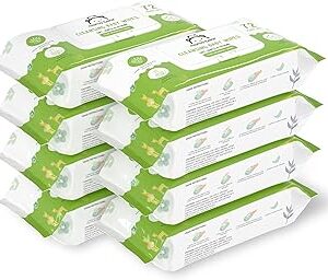 Mama Bear Cleansing Baby Wipes With Lid | 576 Wipes | 72 Wipes x 8 Packs