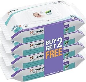 Himalaya Gentle Baby Wipes with Lid (72 wipes x4 packs -288 wipes)